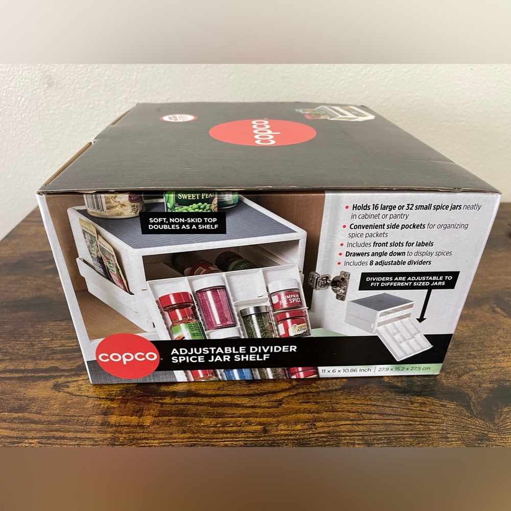 Copco 16 Large or 32 Small Spice Jar Shelf Rack Organizer | NIB